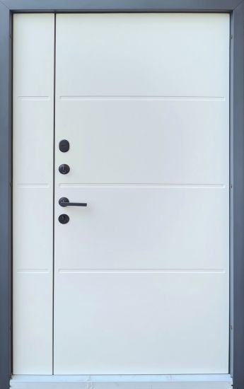 Вхідні Двері Lama Bau 1200 антрацит-біле дерево Форт