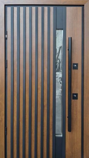 Вхідні двері Straj RIO-S LOFT DMD Termo Дуб темний магнітна ручка